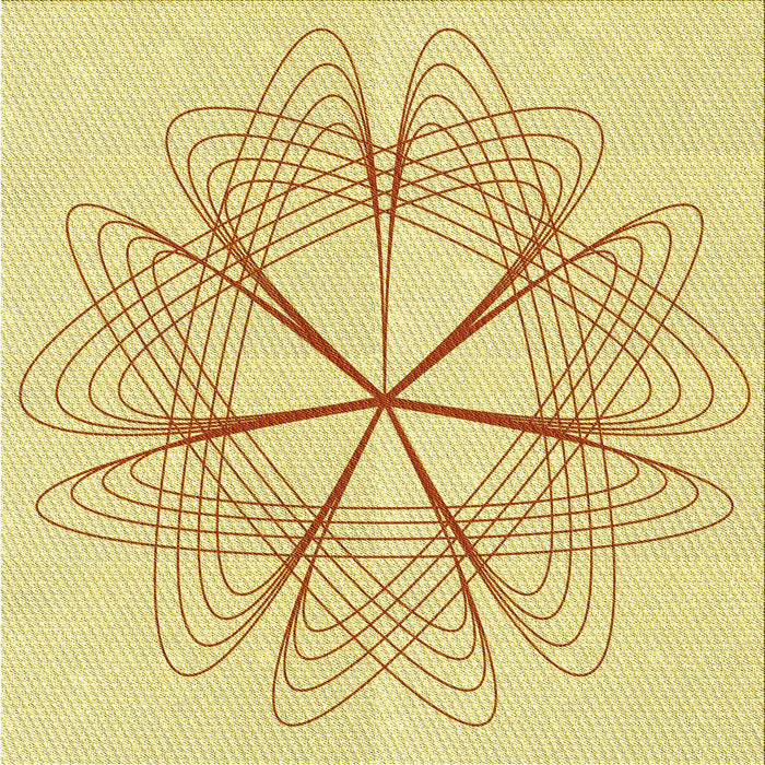 Round Patterned Sun Yellow Rug, pat3350yw