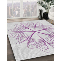 Patterned Lavender Purple Novelty Rug, pat3350