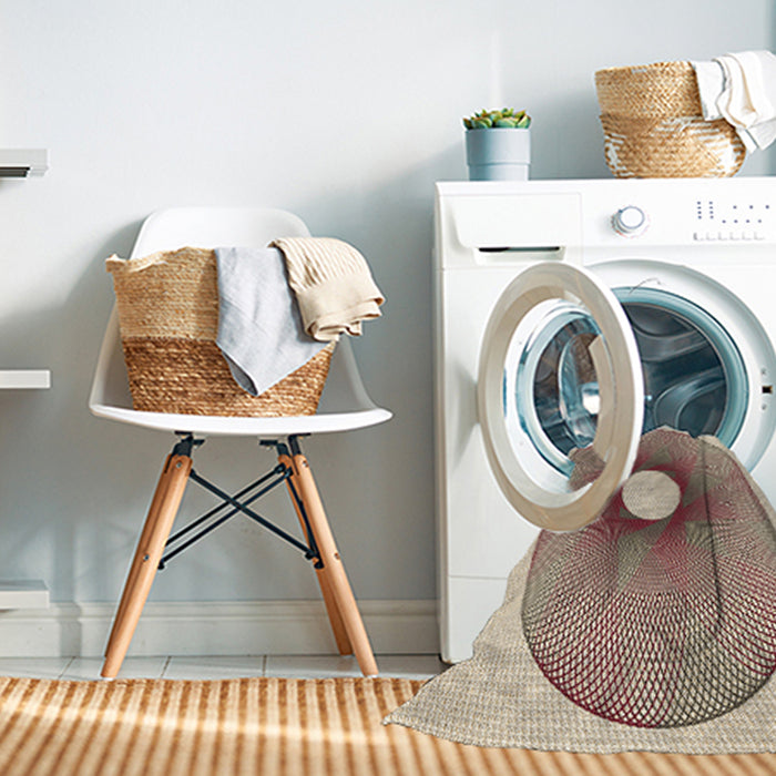 Machine Washable Transitional Sienna Brown Rug in a Washing Machine, wshpat3351brn