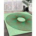 Machine Washable Transitional Green Rug in a Family Room, wshpat3351grn