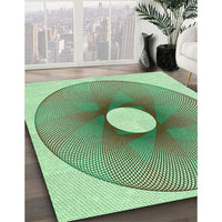 Patterned Green Rug, pat3351grn