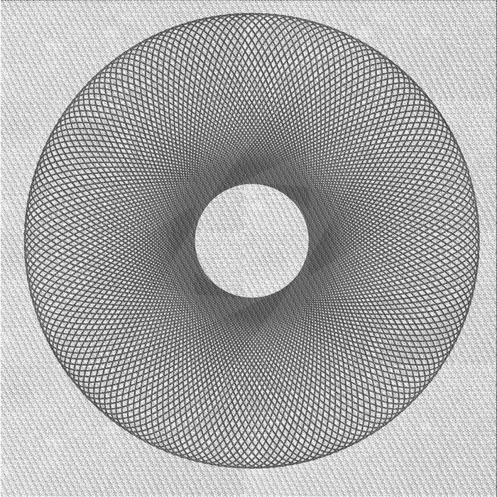 Round Patterned Gainsboro Gray Rug, pat3351gry