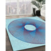 Machine Washable Transitional Blue Rug in a Family Room, wshpat3351lblu