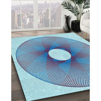 Patterned Blue Rug, pat3351lblu