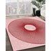 Machine Washable Transitional Light Red Pink Rug in a Family Room, wshpat3351rd