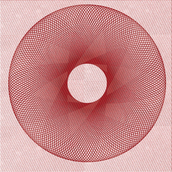 Round Patterned Light Red Pink Rug, pat3351rd