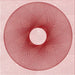 Round Patterned Light Red Pink Rug, pat3351rd