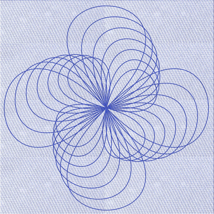 Round Machine Washable Transitional Lavender Blue Rug, wshpat3352blu