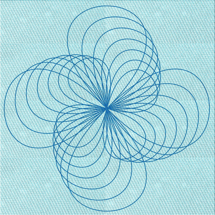 Round Machine Washable Transitional Diamond Blue Rug, wshpat3352lblu