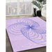 Machine Washable Transitional Bright Lilac Purple Rug in a Family Room, wshpat3352pur