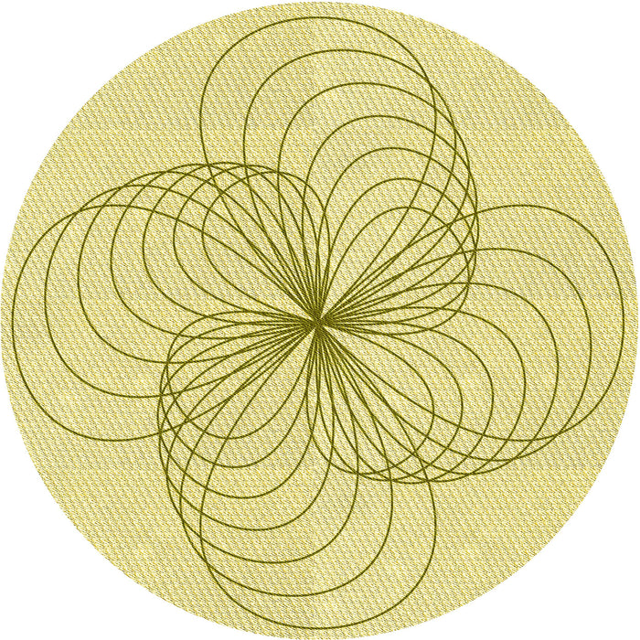 Square Machine Washable Transitional Sun Yellow Rug in a Living Room, wshpat3352yw