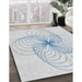 Patterned Off-White Abstract Machine Washable Rug in a Family Room, wshpat3352