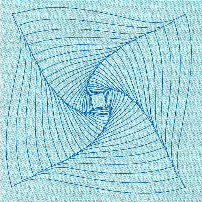 Round Patterned Diamond Blue Rug, pat3353lblu