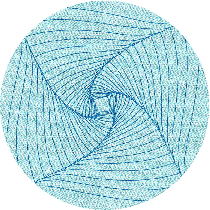 Square Patterned Diamond Blue Rug, pat3353lblu