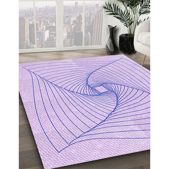 Patterned Bright Lilac Purple Rug in Family Room, pat3353pur