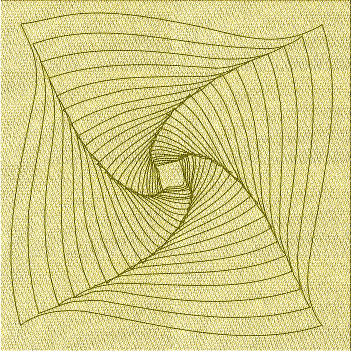 Round Patterned Sun Yellow Rug, pat3353yw