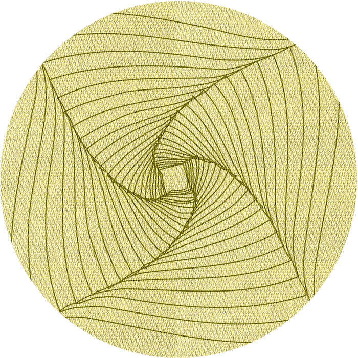 Square Machine Washable Transitional Sun Yellow Rug in a Living Room, wshpat3353yw