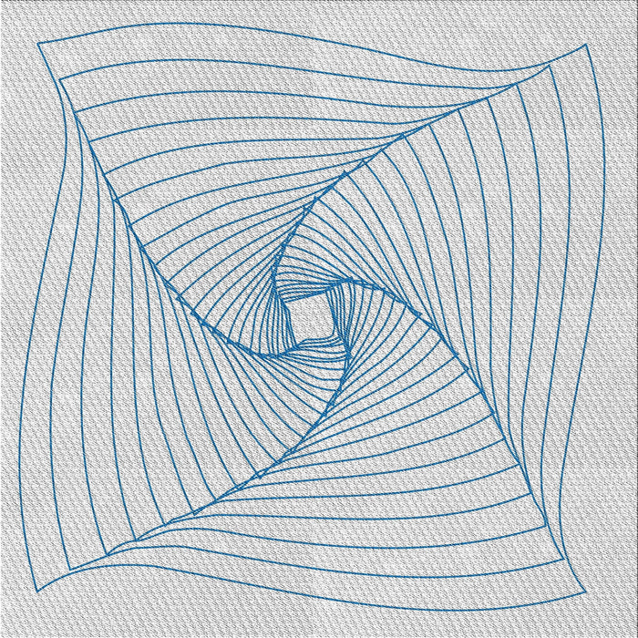 Square Patterned Off-White Novelty Rug, pat3353