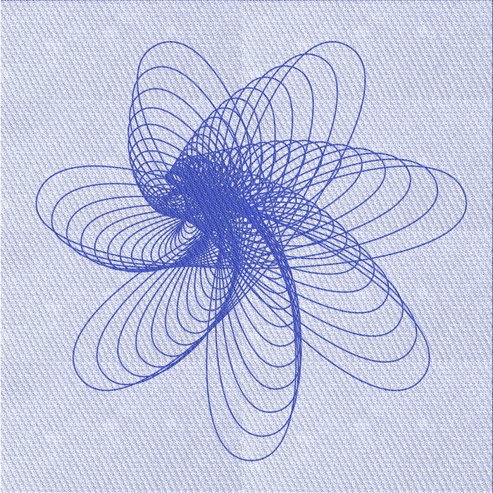 Round Patterned Lavender Blue Rug, pat3354blu