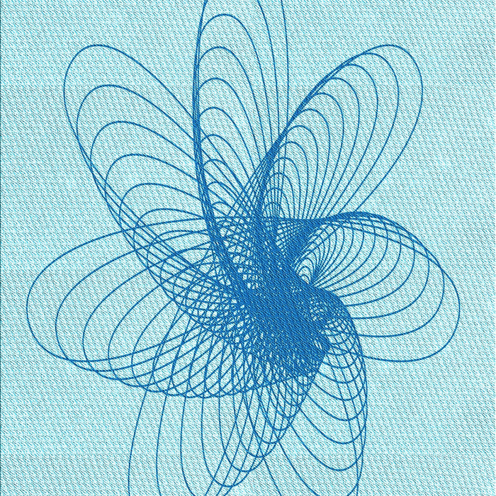 Patterned Electric Blue Rug, pat3354lblu