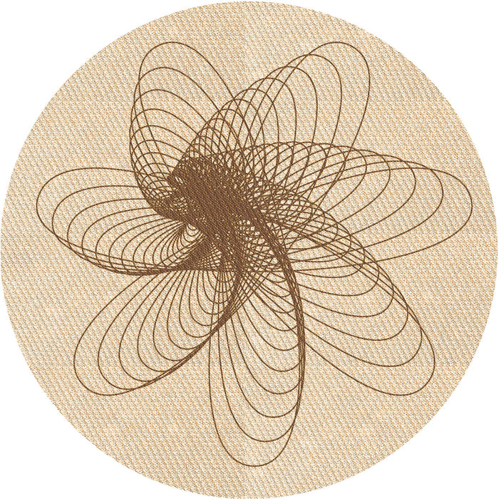 Square Patterned Peru Brown Rug, pat3354org