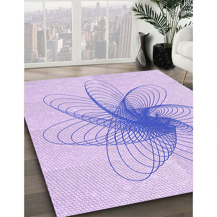 Machine Washable Transitional Purple Mimosa Purple Rug in a Family Room, wshpat3354pur
