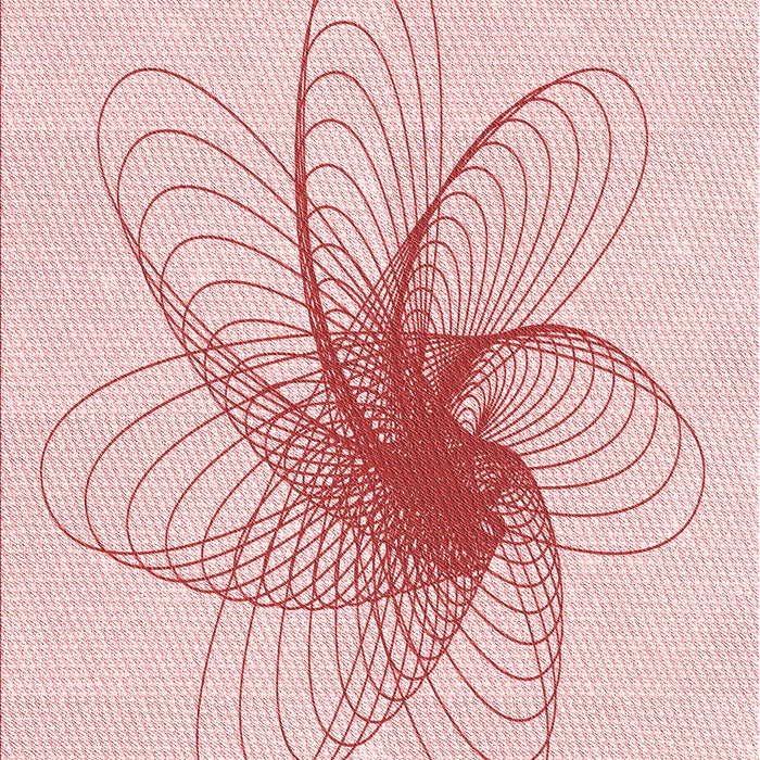 Patterned Pastel Red Pink Rug, pat3354rd