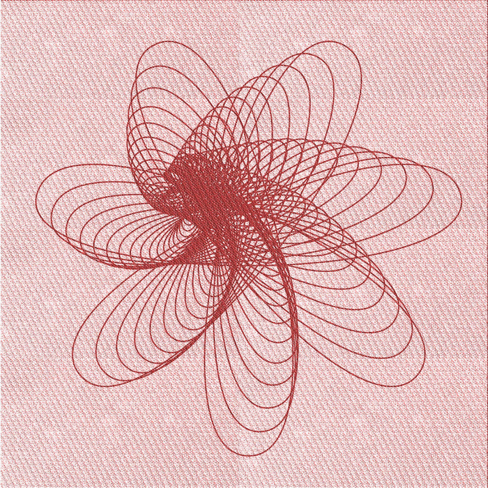 Round Patterned Pastel Red Pink Rug, pat3354rd