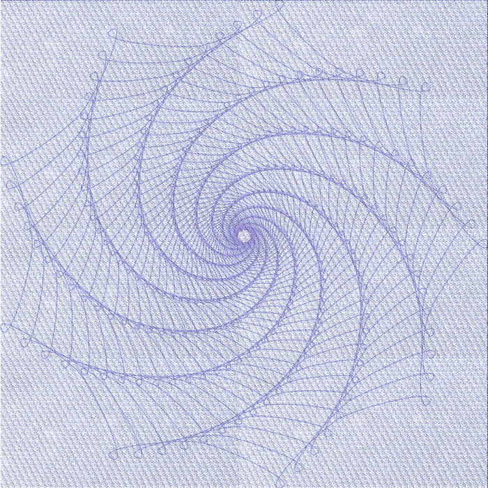 Round Patterned Lavender Blue Rug, pat3355blu