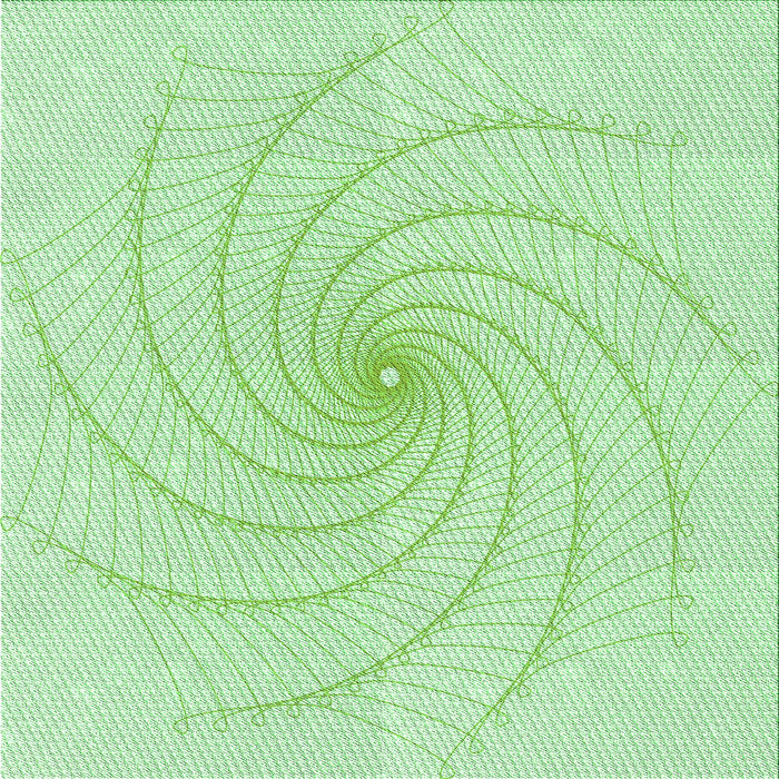 Round Patterned Mint Green Rug, pat3355grn