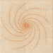Round Patterned Orange Rug, pat3355org