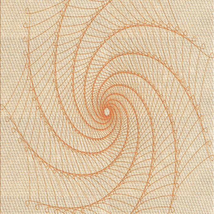 Patterned Orange Rug, pat3355org