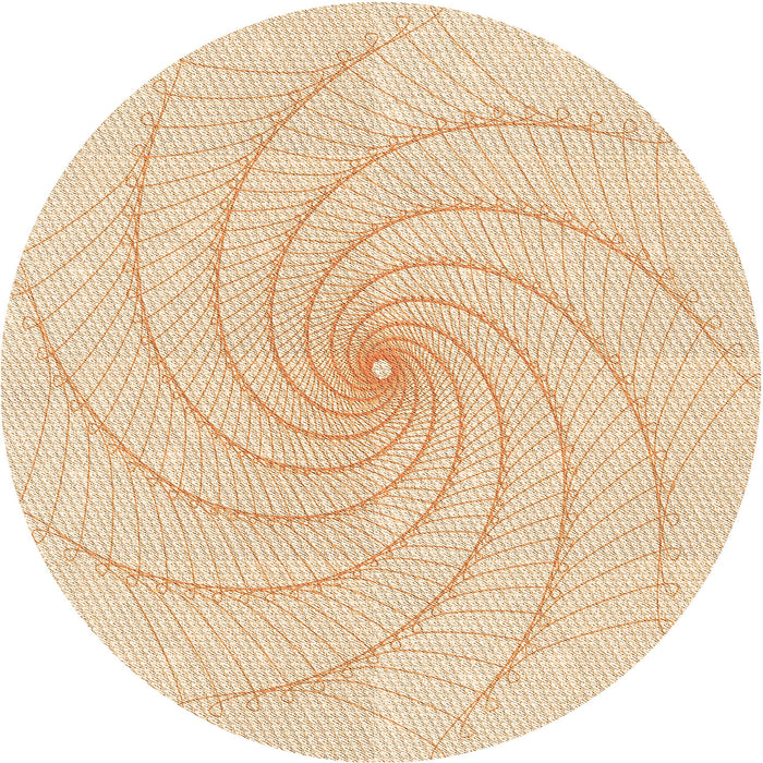Square Patterned Orange Rug, pat3355org