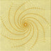 Round Patterned Sun Yellow Rug, pat3355yw
