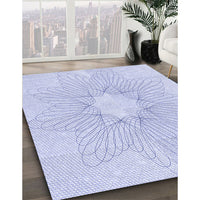 Patterned Lavender Blue Rug, pat3356blu