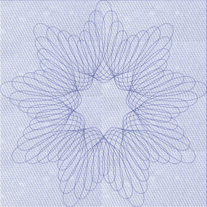 Round Machine Washable Transitional Lavender Blue Rug, wshpat3356blu