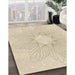 Machine Washable Transitional Moccasin Beige Rug in a Family Room, wshpat3356brn