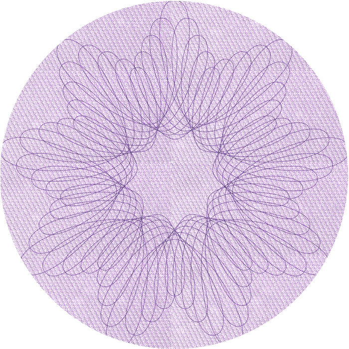 Square Machine Washable Transitional Bright Lilac Purple Rug in a Living Room, wshpat3356pur