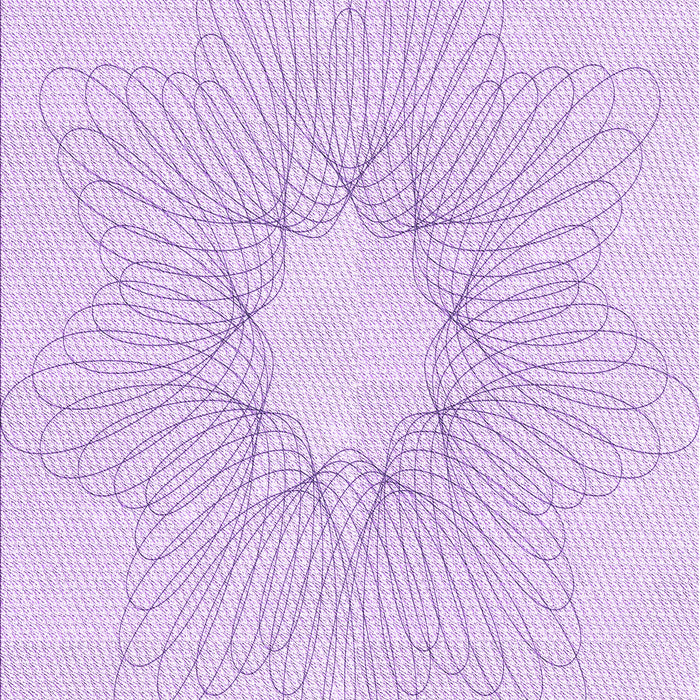 Patterned Bright Lilac Purple Rug, pat3356pur