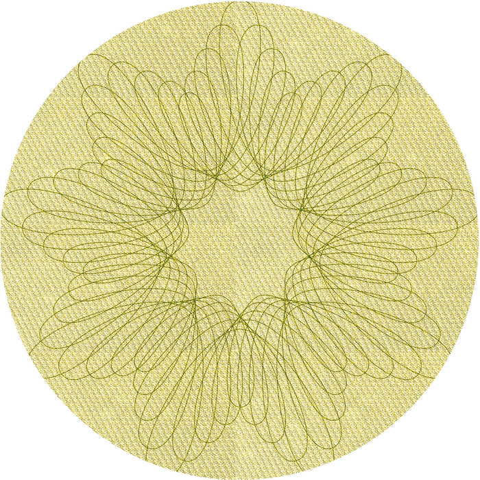 Square Patterned Sun Yellow Rug, pat3356yw