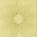 Round Patterned Sun Yellow Rug, pat3356yw