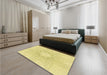 Patterned Sun Yellow Rug in a Bedroom, pat3356yw