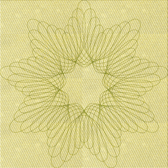 Round Machine Washable Transitional Sun Yellow Rug, wshpat3356yw