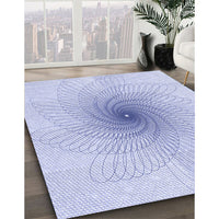 Patterned Lavender Blue Rug, pat3357blu