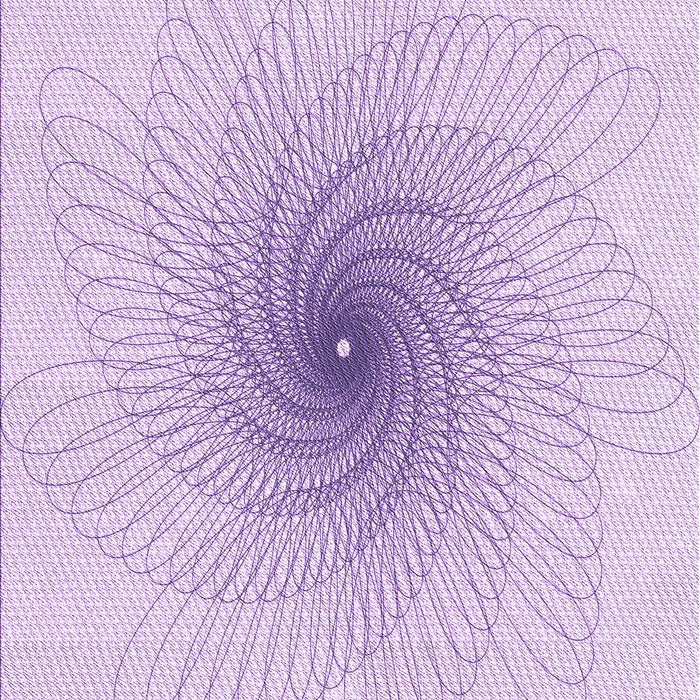 Machine Washable Transitional Purple Rug, wshpat3357pur