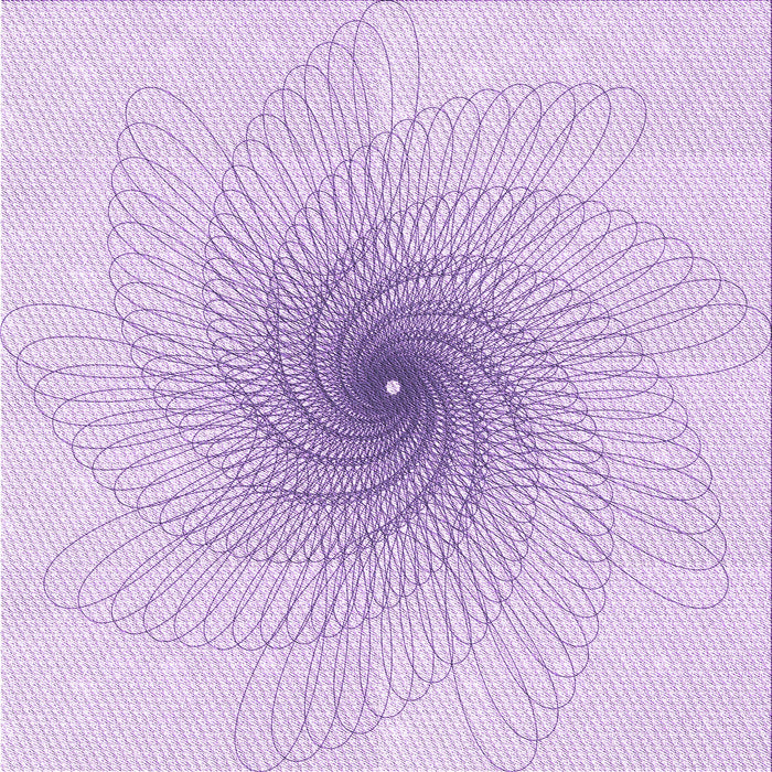 Round Patterned Purple Rug, pat3357pur