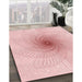 Machine Washable Transitional Pastel Red Pink Rug in a Family Room, wshpat3357rd