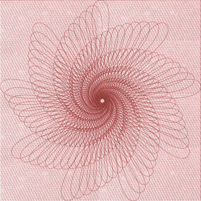 Round Patterned Pastel Red Pink Rug, pat3357rd