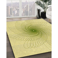Patterned Sun Yellow Rug, pat3357yw