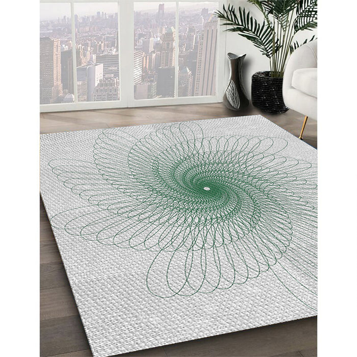Patterned Off-White Novelty Rug in Family Room, pat3357